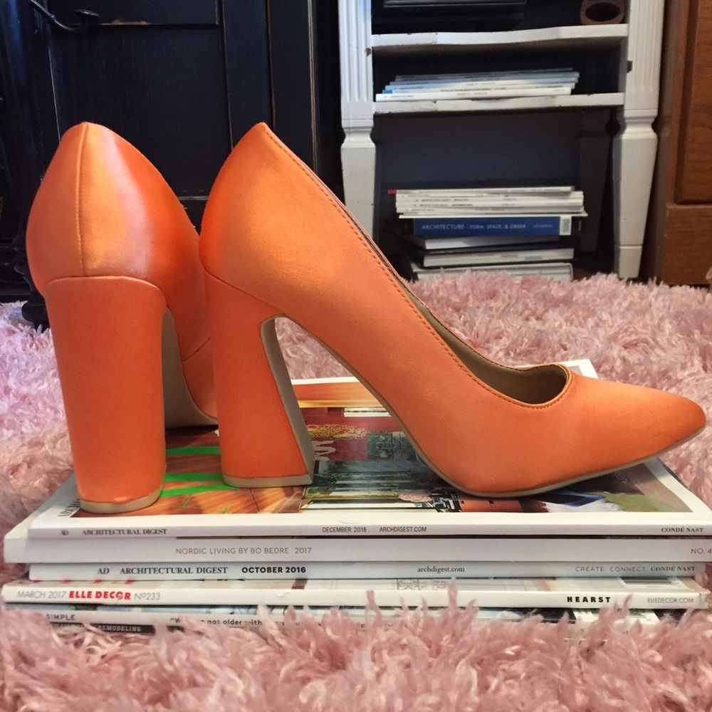 Neon Orange Pumps